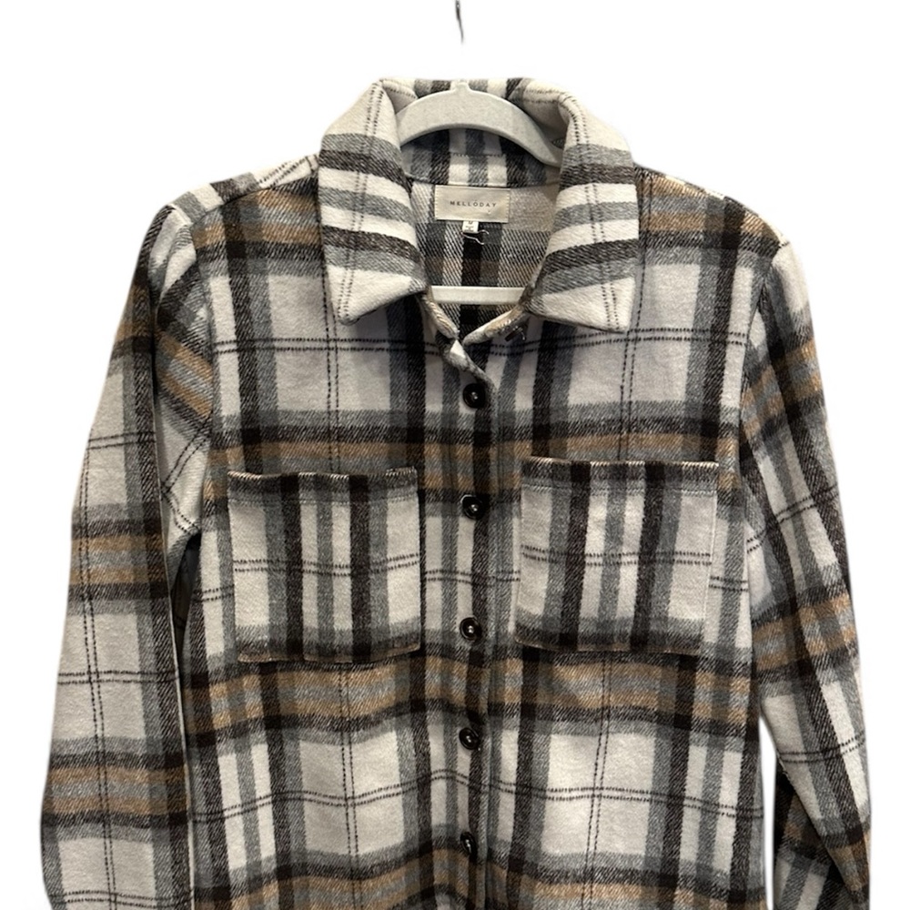MELLODAY Checkered Flannel Jacket